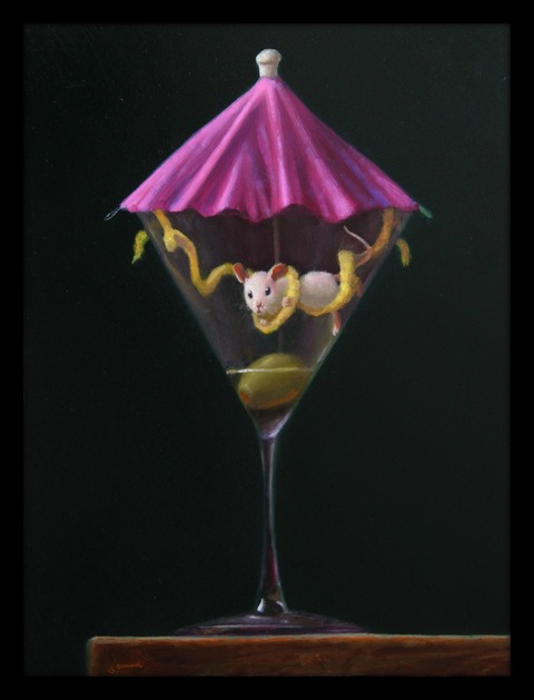 QUARANTINI; LEMON WEDGE Bluestone Fine Art Gallery HAMPTONS VIRTUAL EXHIBITION Oil on Panel, Framed