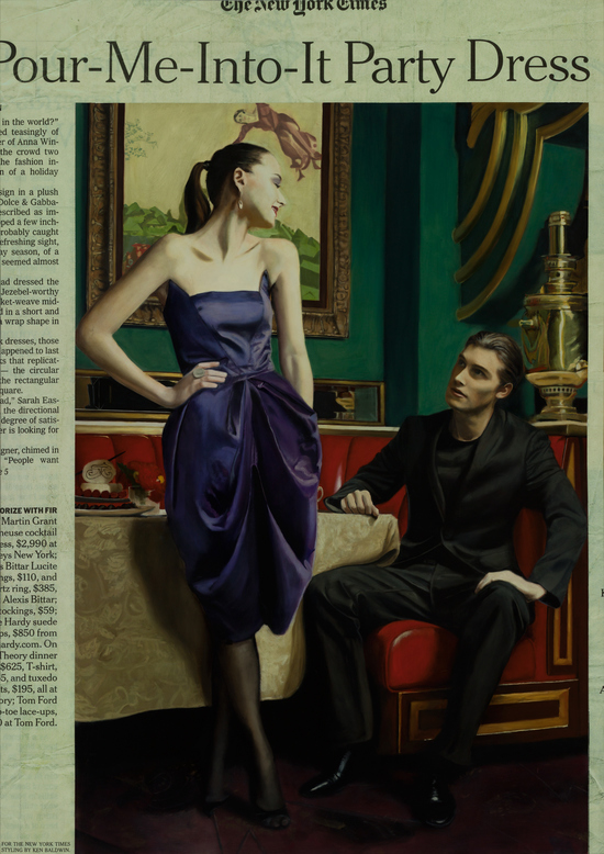 The New York Times: Party Dress BRANDON CAMPOS PAINTINGS Oil and acid free paper on panel