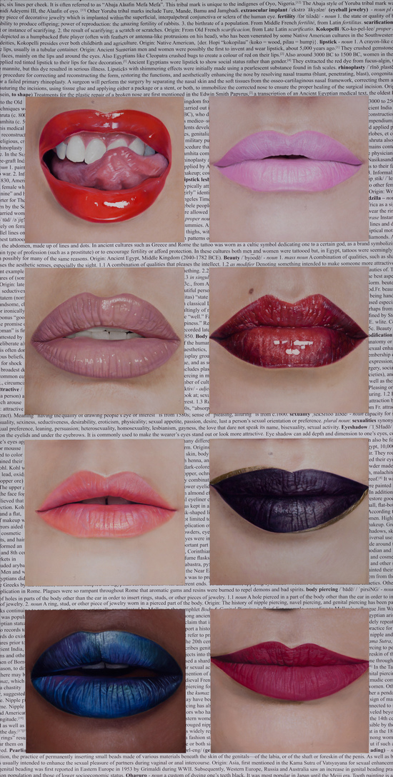 LIPS BRANDON CAMPOS PAINTINGS oil and acid free paper on panel
