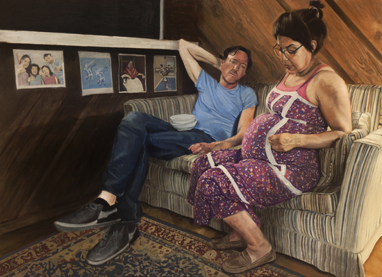 Drea and Noah BRANDON CAMPOS PAINTINGS Oil on Panel