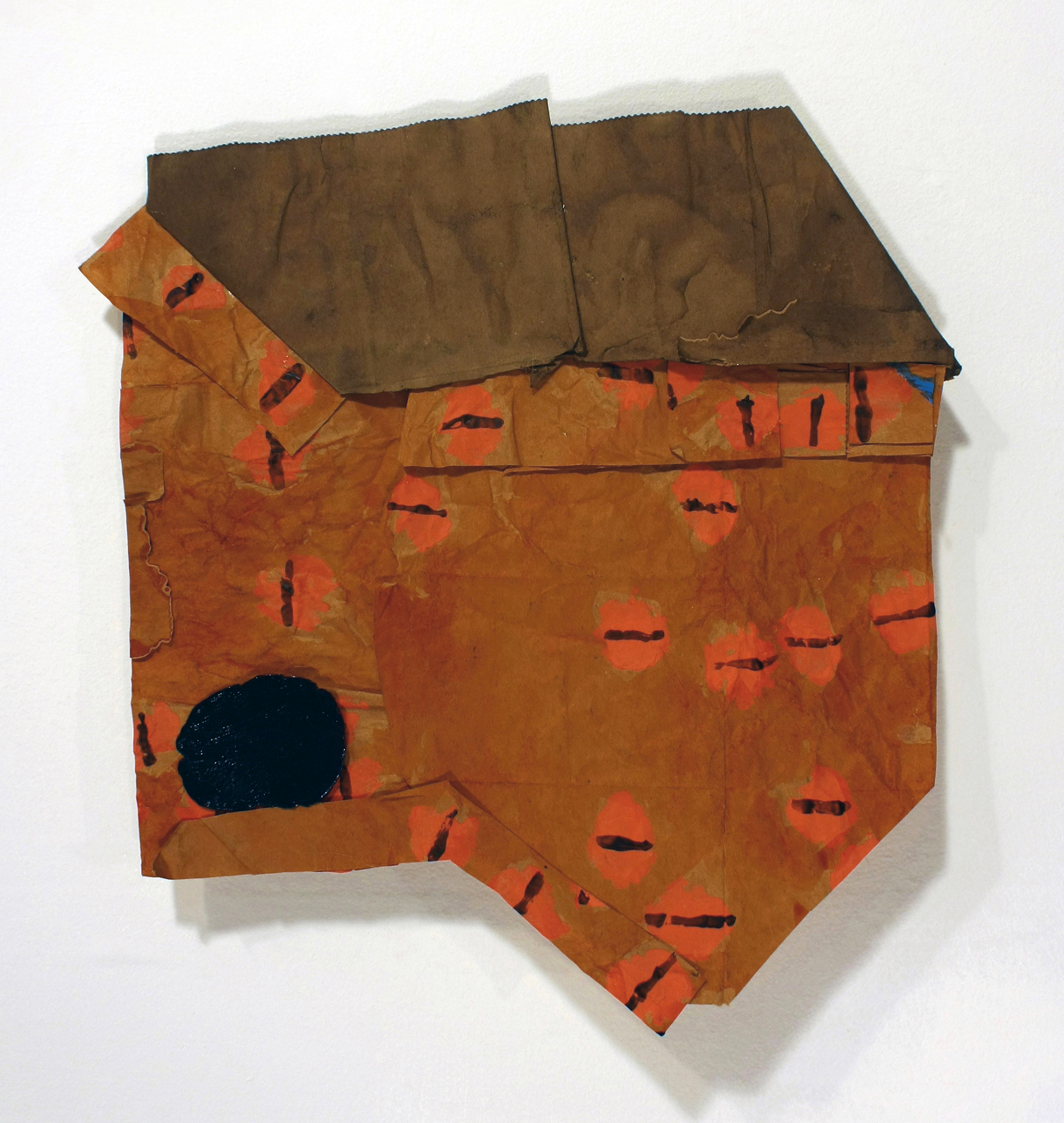 THE LARGE IDEA YOU NEED Bridget Mullen Archive Brown paper bag, folder paper, ink, acrylic paint