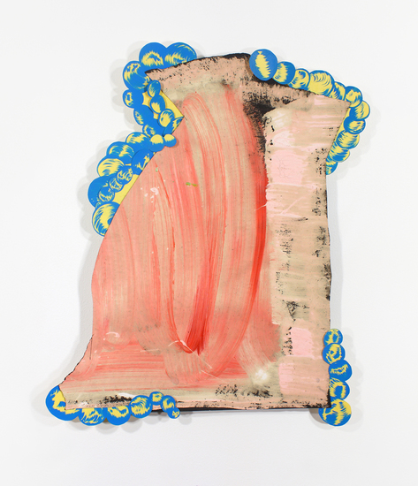 "Found Object" Bridget Mullen Archive Acrylic paint on tar paper and folder paper
