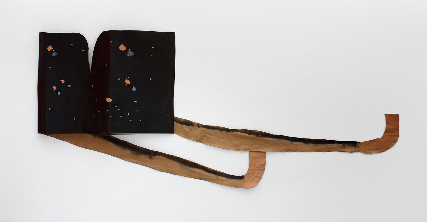 "The Dismemberment Of Looking" Bridget Mullen Archive Acrylic paint, tar paper, brown paper, ink