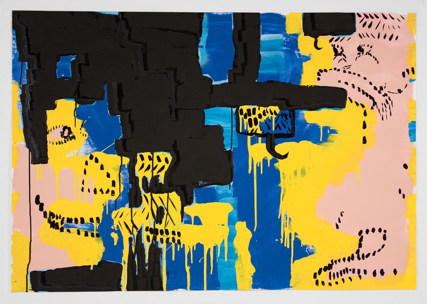 "Ich Habe Keine Ahnung, Man" Bridget Mullen New Work Acrylic paint, Flashe, gesso, paper