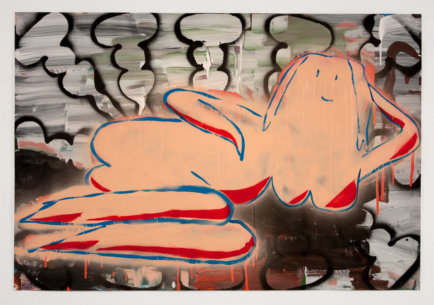 "Oh Wow" Bridget Mullen New Work Acrylic paint, spray paint, paper