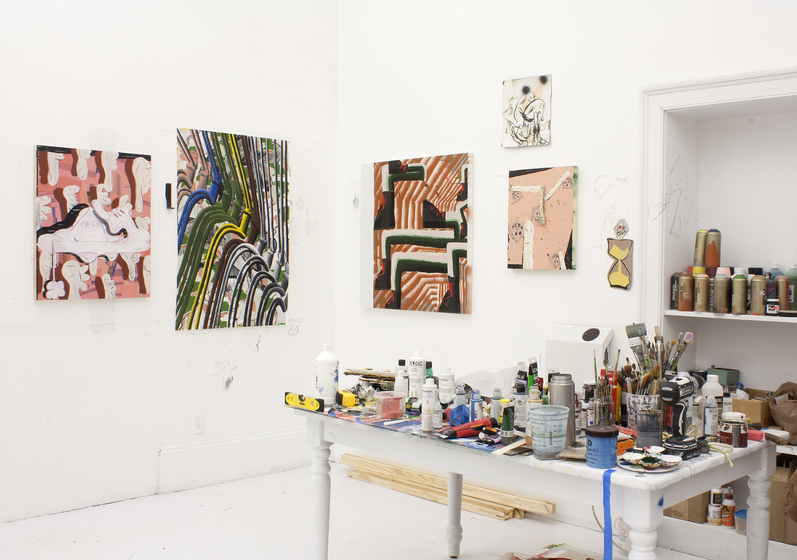 Studio at Lighthouse Works, Winter 2016 Bridget Mullen New Work