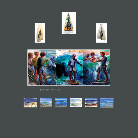 Surf Altarpiece INSTALLATION VIEWS oil