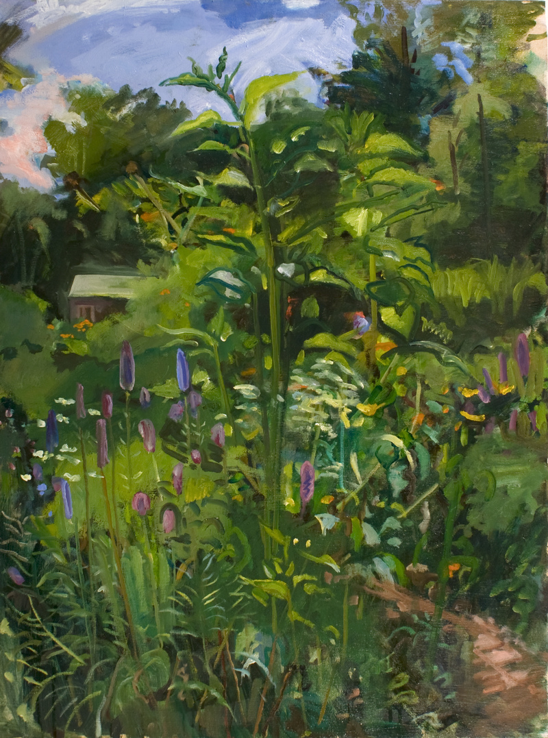 Purple Flower Pink Sky GREEN oil