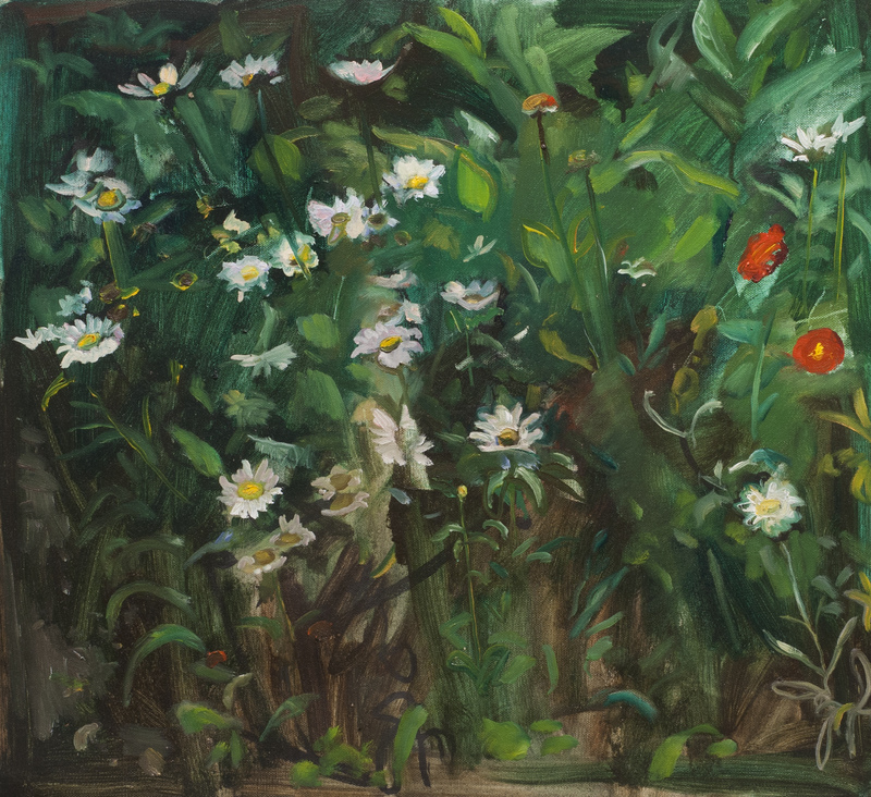 Shadowy Flower Bed GREEN oil