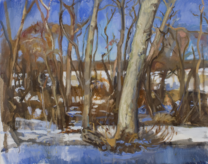 North Snow TREES oil