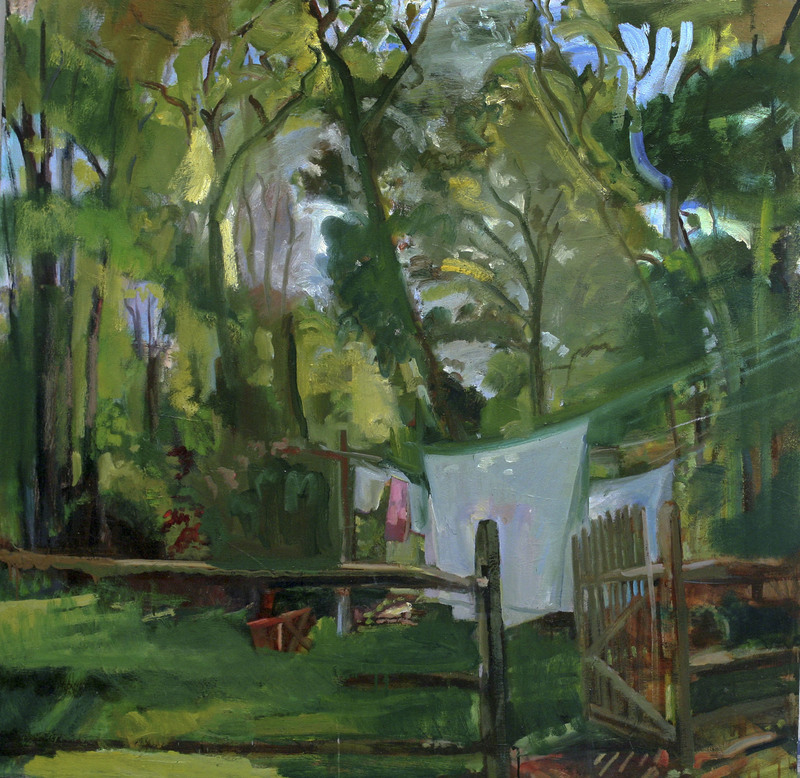 Spring is good GREEN OIl on Linen