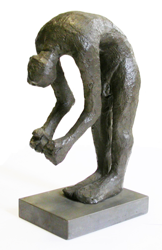 bowing man Carol Bruns Archive: Bronzes 1995-2001 bronze and steel base