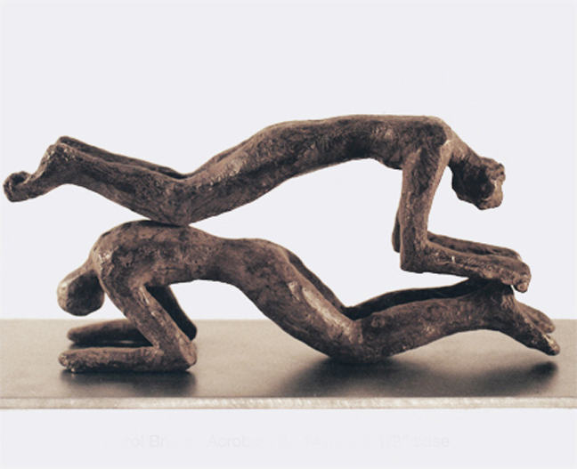 two acrobats Carol Bruns Archive: Bronzes 1995-2001 bronze and steel