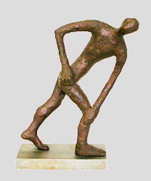 rotating man Carol Bruns Archive: Bronzes 1995-2001 bronze and steel