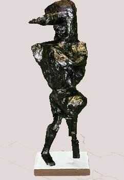 Likes War Carol Bruns Figures paper, plaster, bitumen, steel