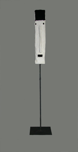 shaman Carol Bruns Figures steel, paper, gesso, fur, cloth