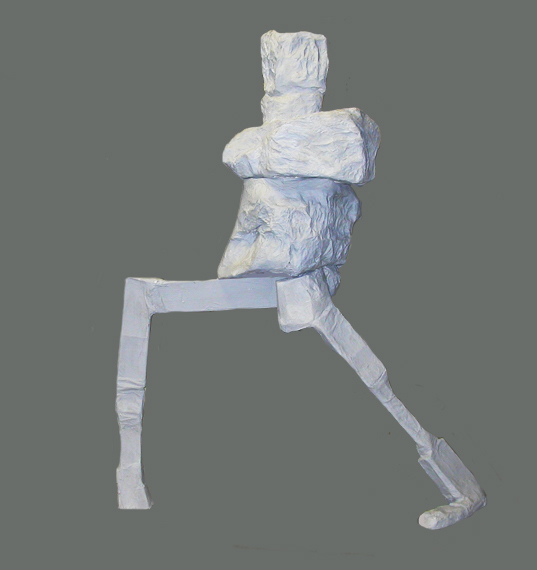 warrior Carol Bruns Figures steel, cardboard, paper, gesso, paint