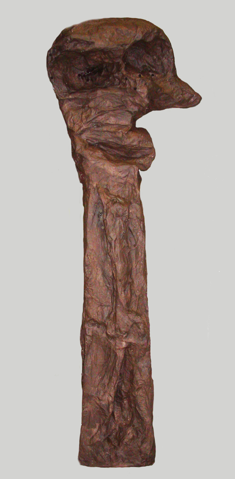 forest spirit Carol Bruns Figures paper, gesso, paint