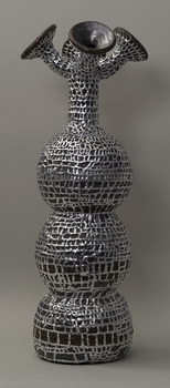 Carole Seborovski Sculpture Aluminum leaf, med. fire glaze, ceramic.  