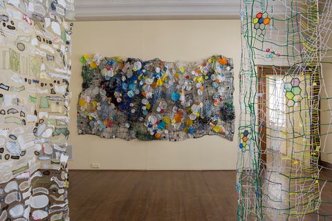 Caroline Lathan-Stiefel  Greenhouse Mix (2014) fabric, plastic, pipe cleaners, wire, thread, string, fishing weights