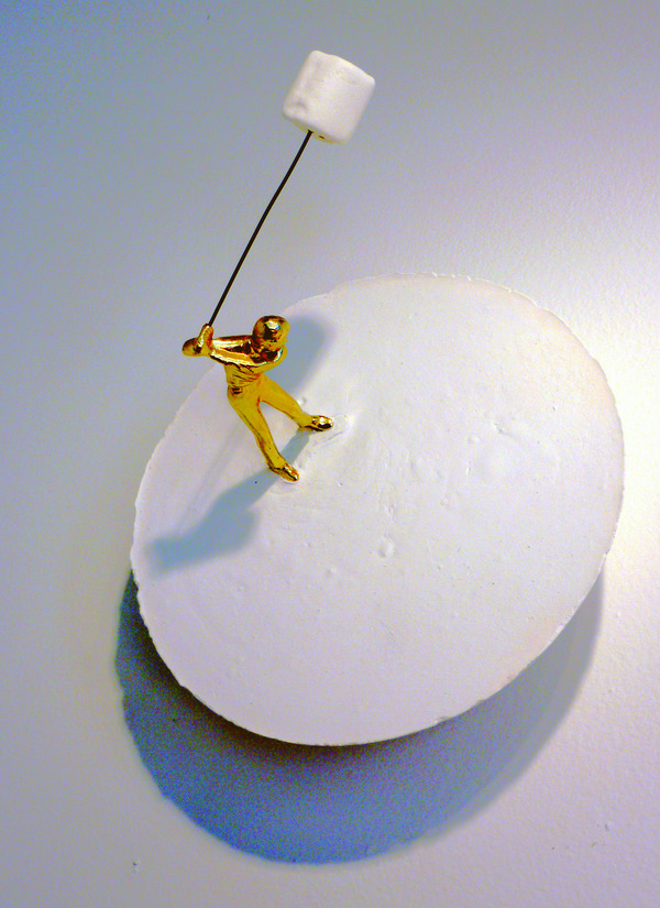 Trophy-Everything I Don't Know Charles Goss Everything I Don't Know plaster, golf trophy, marshmallow
