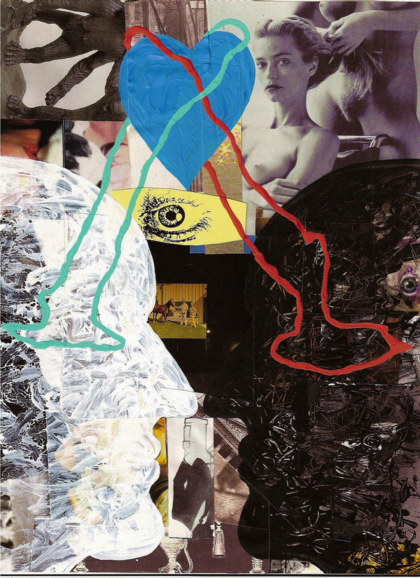 Blur Heart Charles Goss Sixty Collage/acrylic