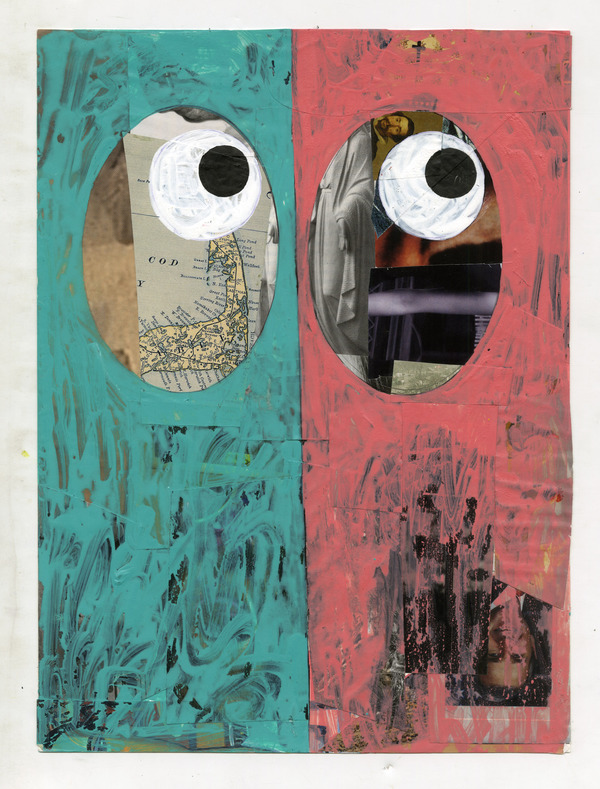 Eyes # 1 Charles Goss Sixty Collage/acrylic