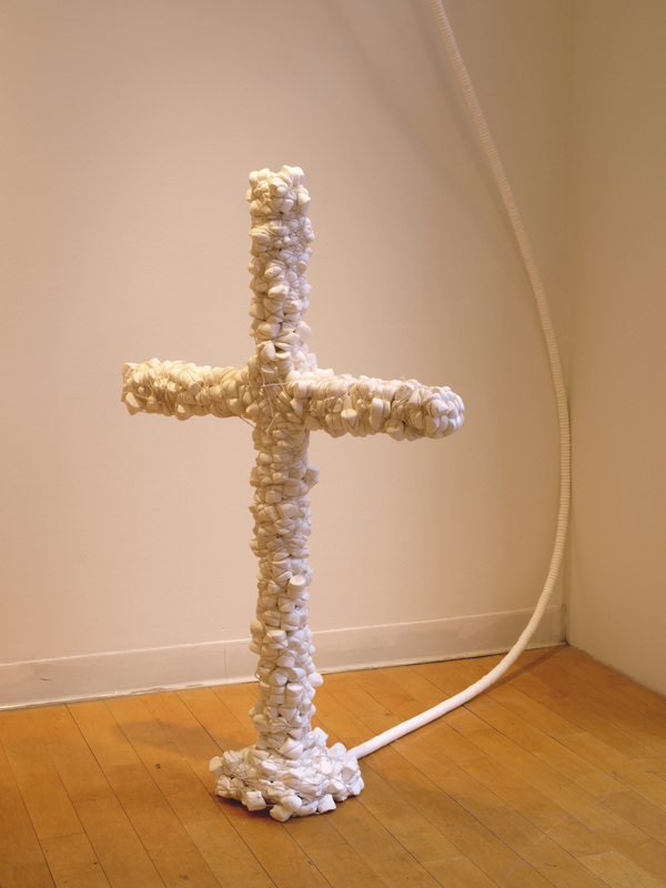 Soft War Cross-Everything I Don't Know Charles Goss Everything I Don't Know Srting, marshmallows, wood, Wintergreen Life Savers