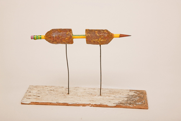 Writing Award #2 Soft-Everything I Don't Know Charles Goss Everything I Don't Know m/m wood, wire, pencil, sausage
