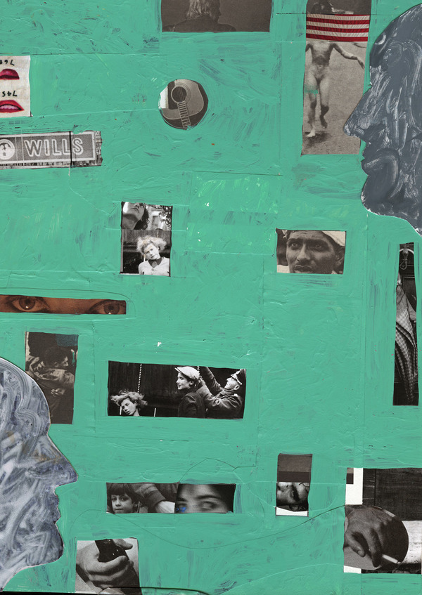 007 Charles Goss Sixty Collage, acrylic, pencil