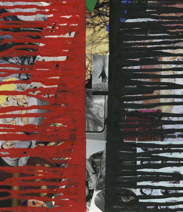 Devide Charles Goss Sixty Collage, acrylic, pencil