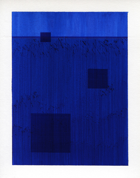 Three Cows in a Field 2012-2013: Ballpoint Series Ballpoint & Indian Ink on Paper