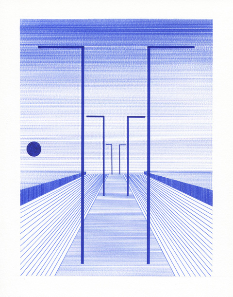The Highway 2012-2013: Ballpoint Series Ballpoint on Paper