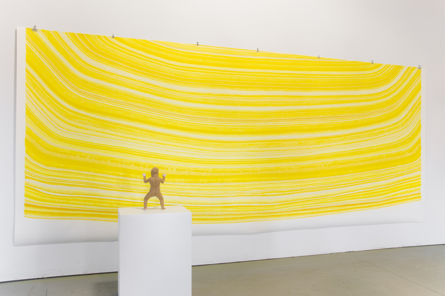 "Looking at the Sun" CHARLEY FRIEDMAN Installation Images Color pencil on paper, magic sculpt