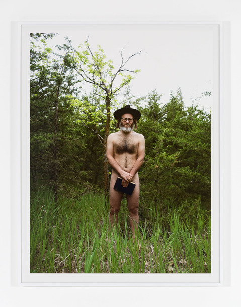 "Chasid in the Woods" CHARLEY FRIEDMAN Installation Images C-Print