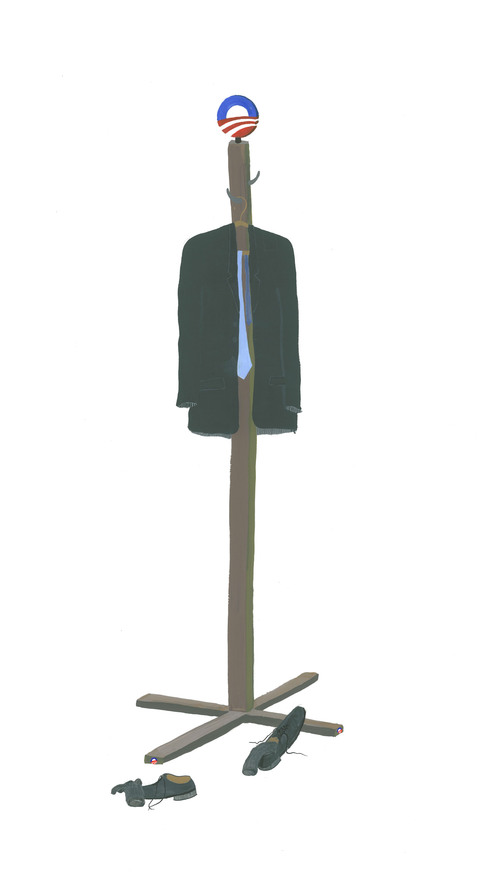 "Coat Rack" CHARLEY FRIEDMAN GOUACHE Gouache