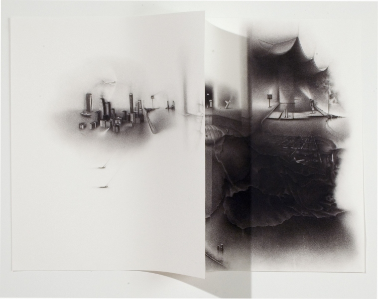 An insufficiency in our screens: a survey across principle boundaries and into locked archives of mercy. Charlotte Schulz An Insufficiency in our Screens<br>2005-2006 charcoal on paper