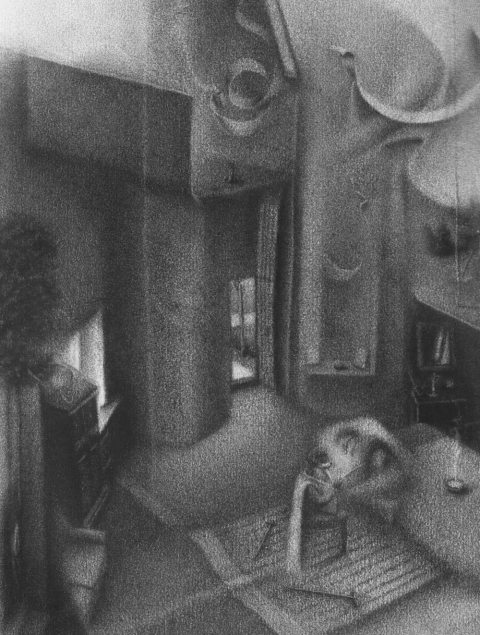 Detail: melting the ice when reason appears to have folded shut. Charlotte Schulz Inside the Monad<br>2003-2004