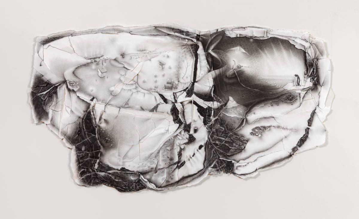 A Geography of Significance: skirting obstructions to travel toward an unblocked stream Charlotte Schulz A Geography of Significance <br> 2015-2016 charcoal on paper
