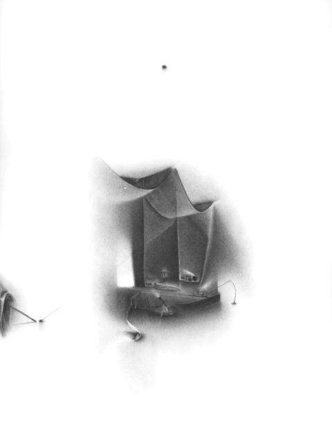Inside the Monad: inclined without being necessitated. Charlotte Schulz Inside the Monad<br>2003-2004 charcoal on paper