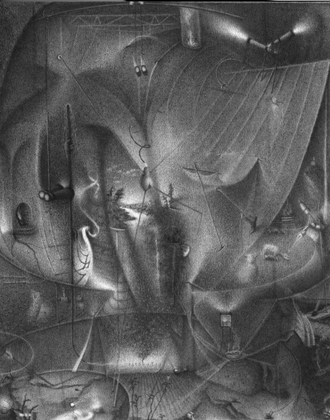 Attempts to straddle both worlds reveal cords connected to a sacred past and they allow her to know about the seamless coat (a recognition). Charlotte Schulz Early Drawings<br>1999-2002 charcoal on paper