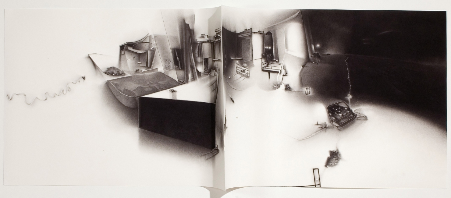 An insufficiency in our screens: our hurt sang back to mlk when the incompossible appeared. Charlotte Schulz An Insufficiency in our Screens<br>2005-2006 charcoal pn paper