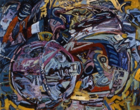 EIGHT Paintings oil on canvas