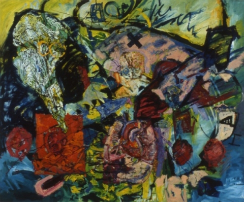 FIVE HEARTS Paintings oil on canvas