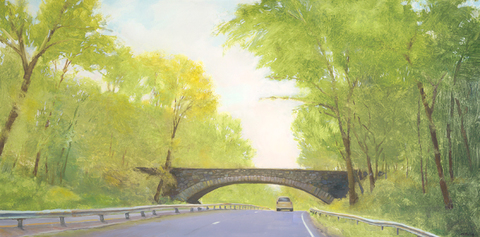 Cynthia K Mullins Prints of the Merritt Parkway Paintings archival print on paper, original oil on board