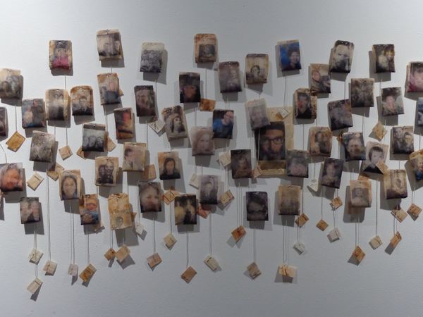 Clare Murray Adams Six Degrees of Separation mixed media on tea bags