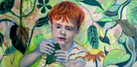 My Secret Garden (Charlie) Facing the Future acrylic on canvas