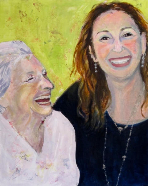 Eileen & Her Mom Paintings of my Family oil on canvas