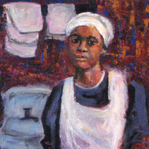 A Long Day Inferno- Work destroyed in my studio fire acrylic on canvas