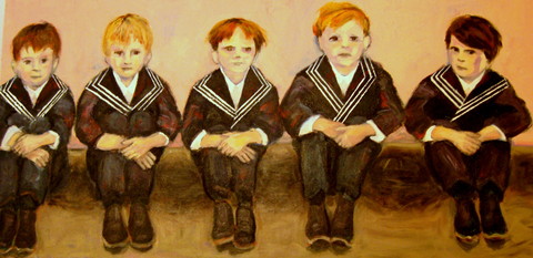 Choirboys Social, Cultural, Political acrylic on canvas